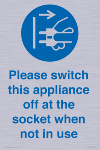 Please switch this appliance off at the socket when not in use